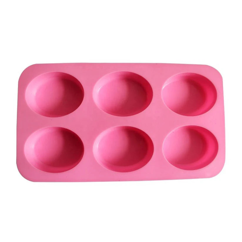 Oval Shape Silicone Mold Rectangle 6 Cavity