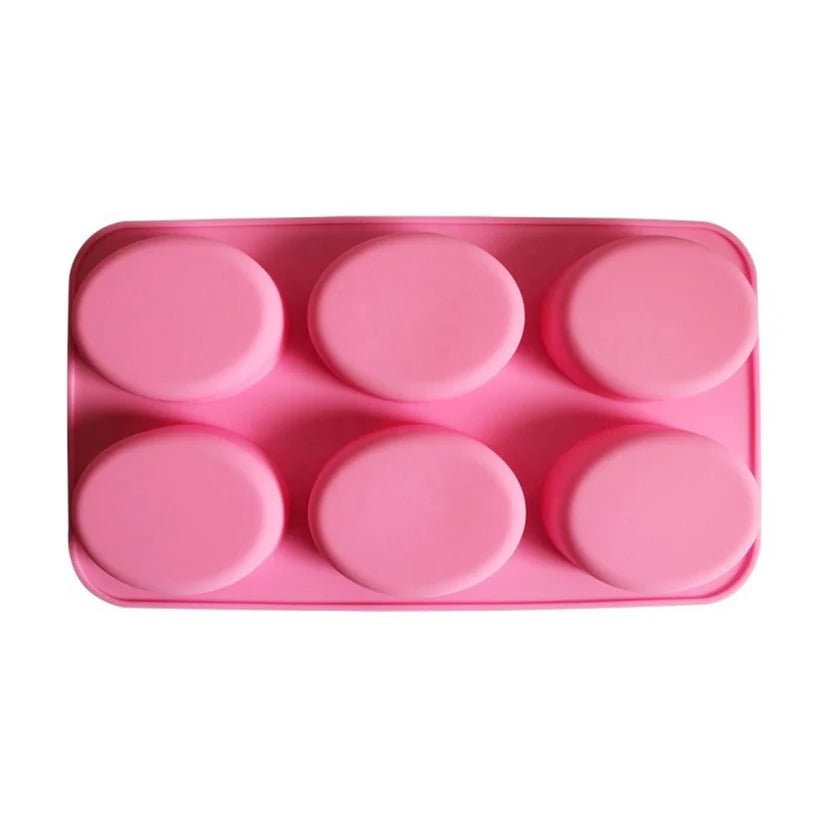 Oval Shape Silicone Mold Rectangle 6 Cavity