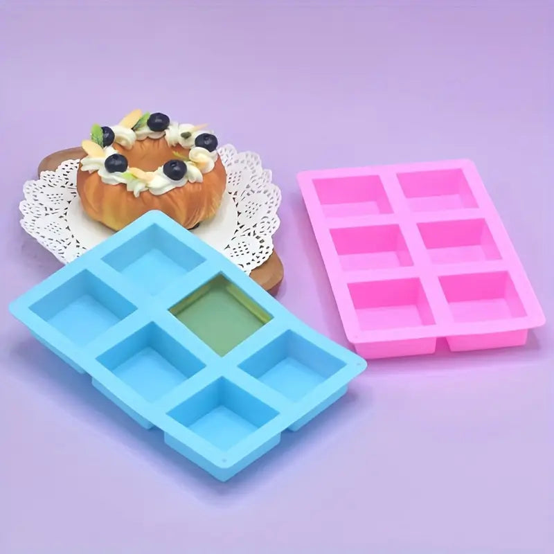 6-Cavity Square Silicone Molds