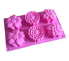 Silicone Flower Soap Molds, 6 Cavities, Cake Chocolate Mold, DIY Soap Making & Aromatherapy Candle Mold