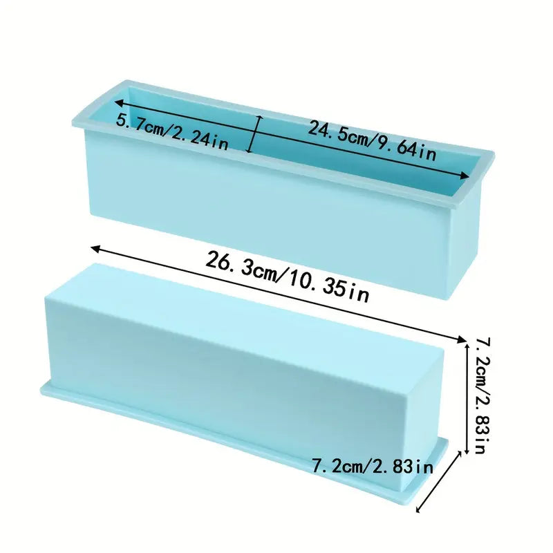 1pc Silicone Baking Mold, Non-stick Rectangular for 1000 ml