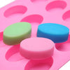 Graceful 16 Cavity Oval Shape Soap Bake Mold Size:29.5*17.2*1.8cm